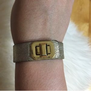 Juicy Couture Gold Leather Bangle